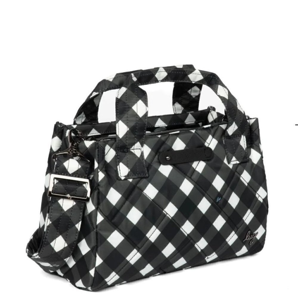 LUG Jitterbug Crossbody Bag SALE PRICE. NWT-Gingham Black - Picture 2 of 5